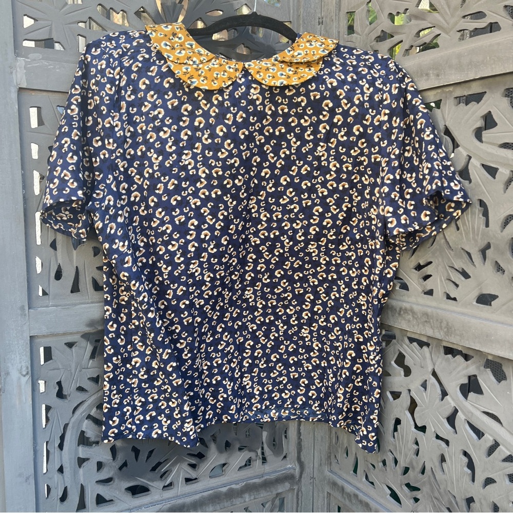 Sugarhill boutique Peter Pan collar blouse  | size US 12